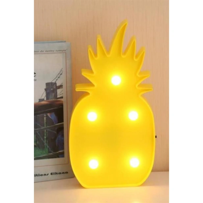 TUFEYO Ananas Şeklinde Ledli Dekoratif Eğlenceli Çocuk Gece Lambası