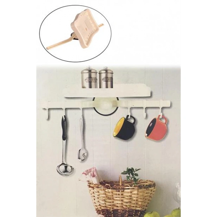 TUFEYO Askılı Raf Çok Fonksiyonlu Mutfak Banyo Tuvalet Tutacak ve Raf