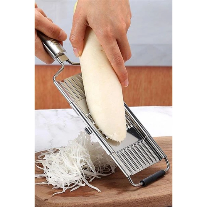 TUFEYO Ayarlanabilir 3 Farklı Başlıklı Tutmalı Sebze Dilimleyici Peynir Rendeleyici Aparat