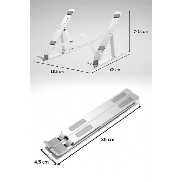 TUFEYO Ayarlanabilir Dizüstü Destek Tabanı Tamamen Katlanabilir Taşınabilir Laptop Yükseltici