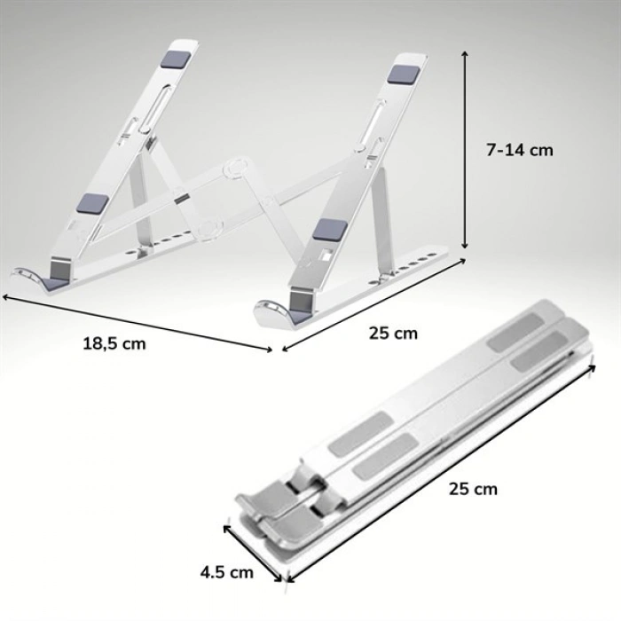 TUFEYO Ayarlanabilir Dizüstü Destek Tabanı Tamamen Katlanabilir Taşınabilir Laptop Yükseltici