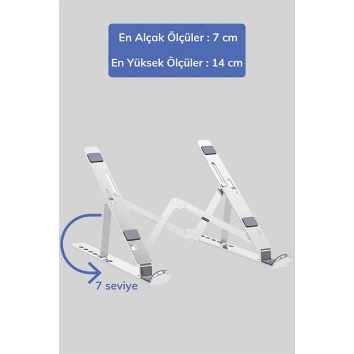 TUFEYO Ayarlanabilir Dizüstü Destek Tabanı Tamamen Katlanabilir Taşınabilir Laptop Yükseltici