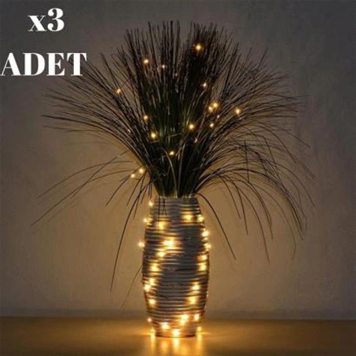 TUFEYO Bakır Tel 3 Metre Dekoratif Aydınlatma Günışığı Led Işık Zinciri