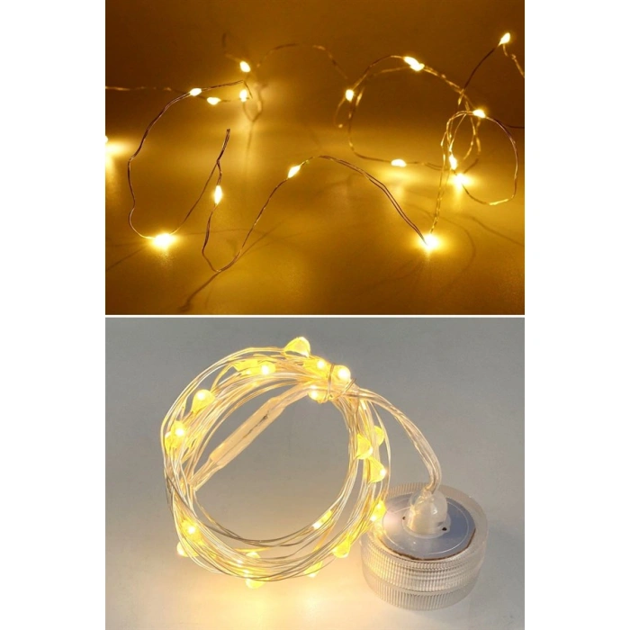 TUFEYO Bakır Tel 3 Metre Dekoratif Aydınlatma Günışığı Led Işık Zinciri