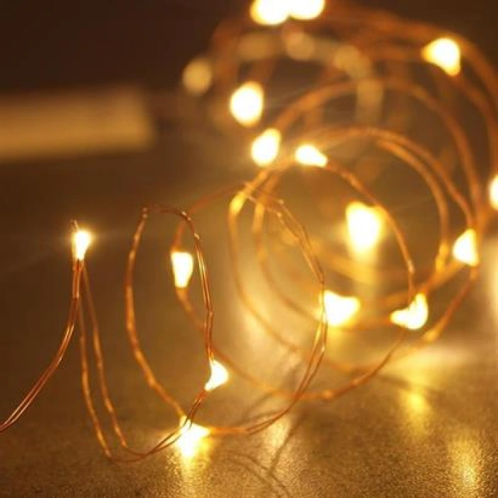 TUFEYO Bakır Tel 3 Metre Dekoratif Aydınlatma Günışığı Led Işık Zinciri