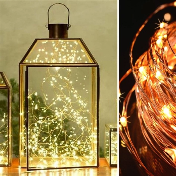 TUFEYO Bakır Tel 3 Metre Dekoratif Aydınlatma Günışığı Led Işık Zinciri