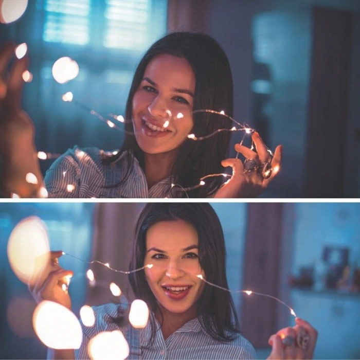 TUFEYO Bakır Tel 3 Metre Dekoratif Aydınlatma Günışığı Led Işık Zinciri