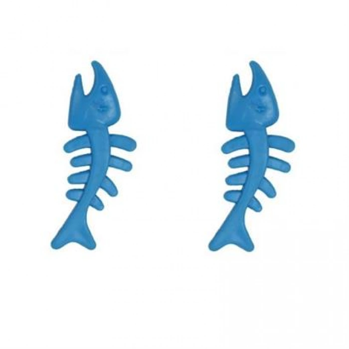 TUFEYO Balık Kemiği İskelet Şekilli Renkli Plastik Kedi Oyuncağı