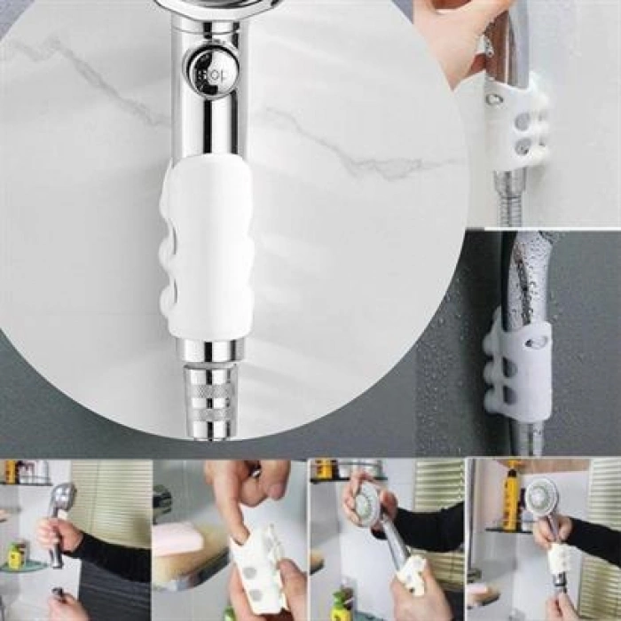 TUFEYO Banyo Duş Başlığı Tutucu Silikon Güçlü Vantuz Vakum Aparatı