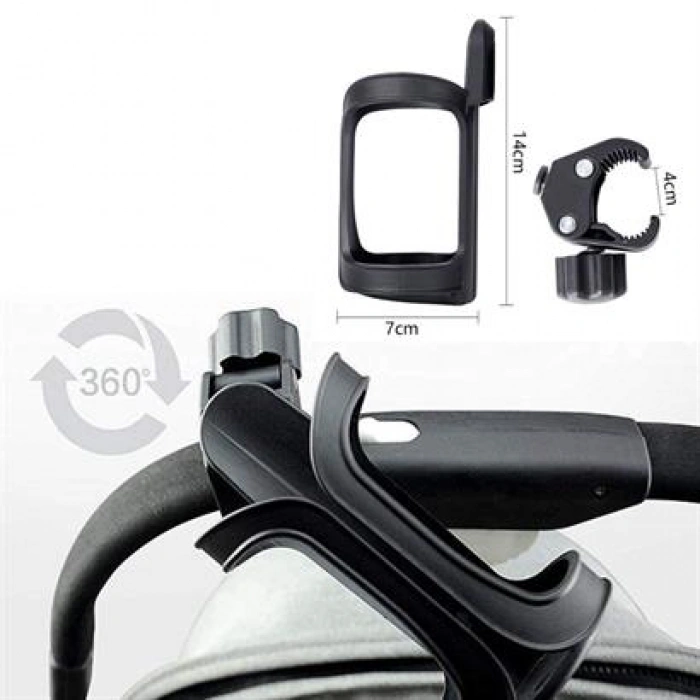 TUFEYO Bebek Arabası Bisiklet Uyumlu Ayarlanabilir Şişe Biberon ve Suluk Tutucu