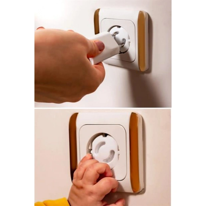 TUFEYO Bebek Çocuk Priz Koruma Kapağı (6 Adet) Çocuk Güvenliği, Priz Muhafazası, Priz Kapatıcı