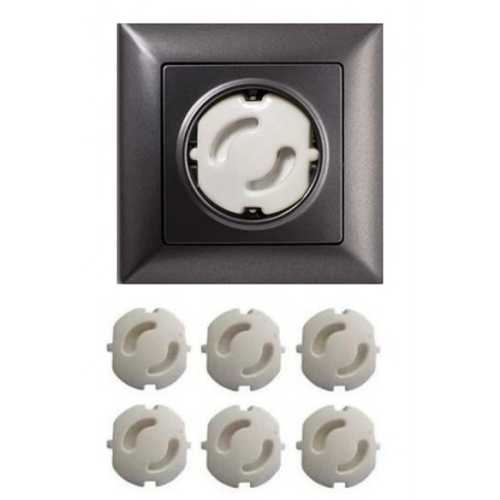 TUFEYO Bebek Çocuk Priz Koruma Kapağı (6 Adet) Çocuk Güvenliği, Priz Muhafazası, Priz Kapatıcı