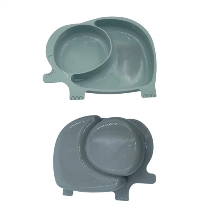 TUFEYO Bebek ve Çocuk için Sevimli Fil Model Desenli Yemek Bebek Mama Kabı Bölmeli Tabak