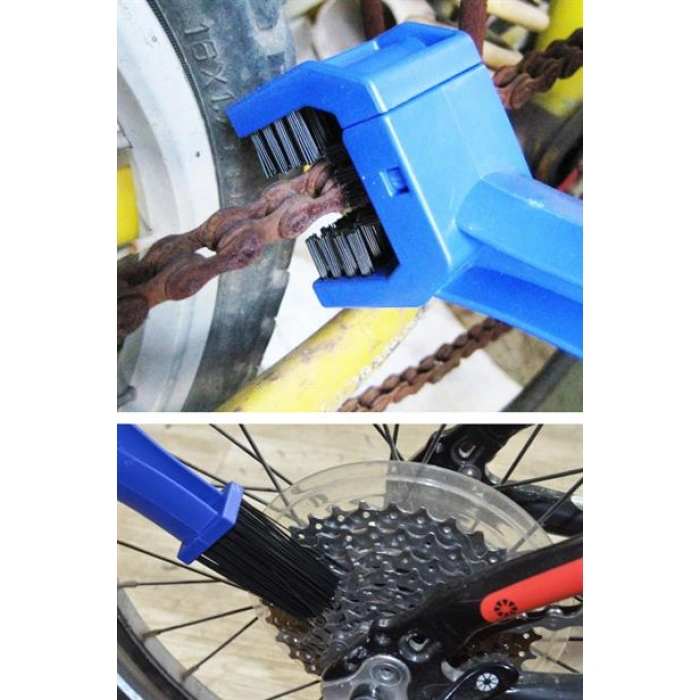 TUFEYO Bisiklet Zincir Dişlisi Koruyucu Pas Sökücü Temizleme Fırçası Aparatı Bakım Seti 4 Parça