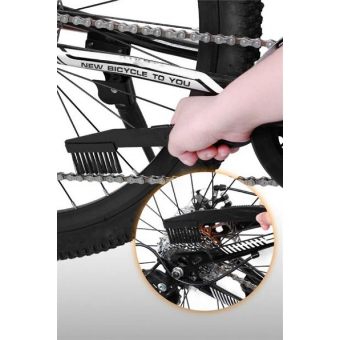 TUFEYO Bisiklet Zincir Dişlisi Koruyucu Pas Sökücü Temizleme Fırçası Aparatı Bakım Seti 4 Parça