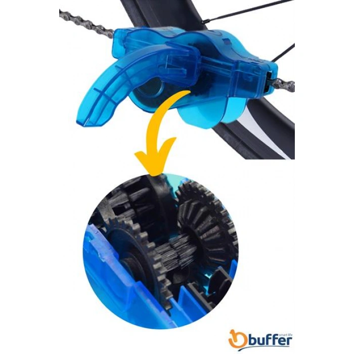 TUFEYO Bisiklet Zincir Dişlisi Koruyucu Pas Sökücü Temizleme Fırçası Aparatı Bakım Seti 4 Parça