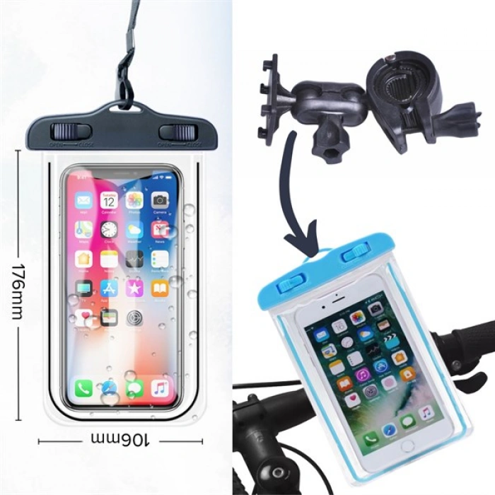 TUFEYO Bisiklete Takılan Su ve Yağmur Gerirmez Telefon Kılıfı Universal