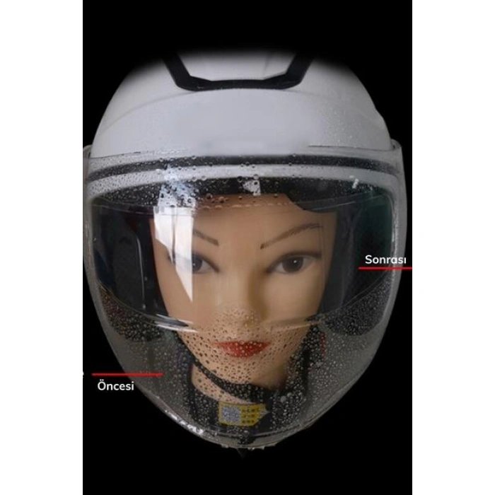 TUFEYO Buğu Önleyici Motosiklet Kaskı Vizörü Su Geçirmez Dayanıklı Çizik Koruma Lens Filmi