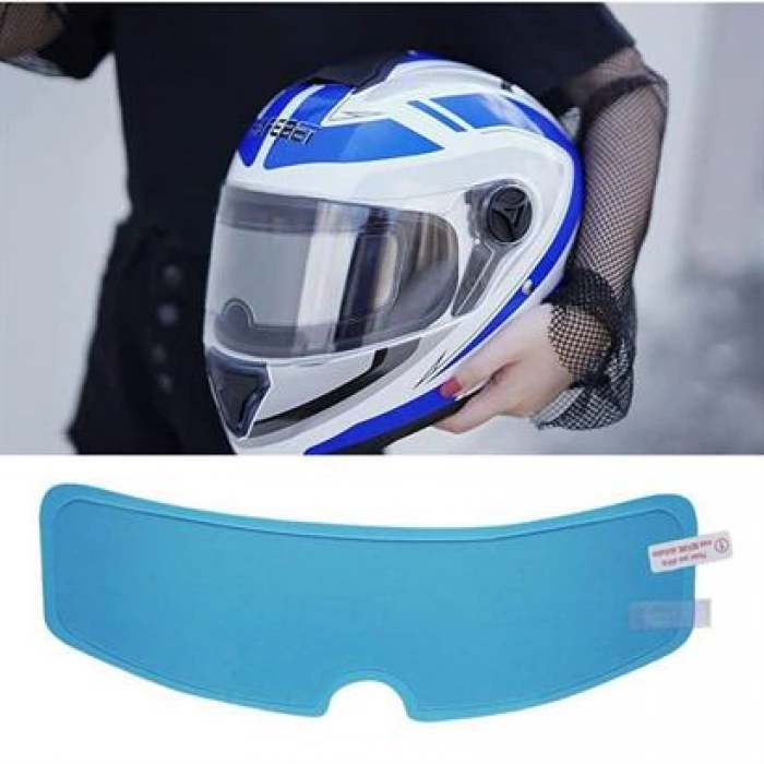 TUFEYO Buğu Önleyici Motosiklet Kaskı Vizörü Su Geçirmez Dayanıklı Çizik Koruma Lens Filmi