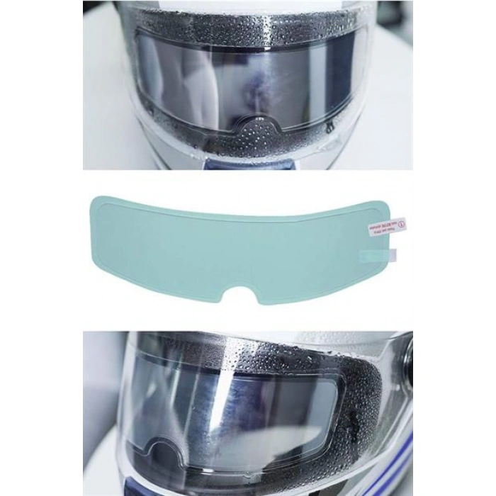 TUFEYO Buğu Önleyici Motosiklet Kaskı Vizörü Su Geçirmez Dayanıklı Çizik Koruma Lens Filmi