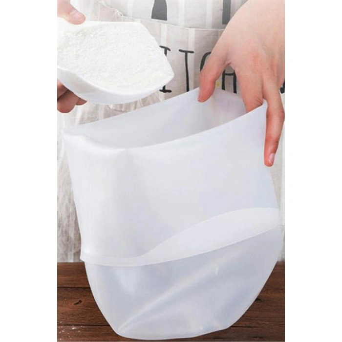 TUFEYO Büyük  Hamur Torbası  Silikon Şeffaf Hamur Yoğurma Torbası Ekmek Makarna Mantı  Hamuru Kolay