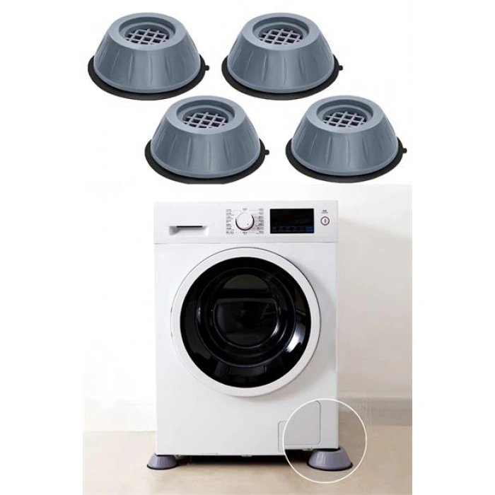 TUFEYO Çamaşır Makinesi Sarsıntı Titreşim Ses Önleyici Kaydırmaz Ayak 4lü Set