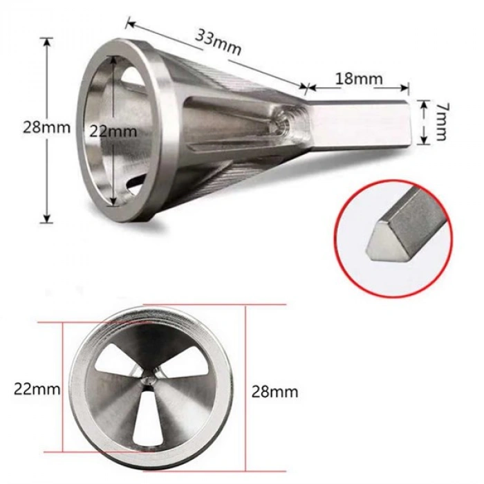 TUFEYO Çapak Alma Harici Çapak Alıcı Paslanmaz Çelik Çapak Kaldırma Cıvata Çapak Alma Matkap Ucu
