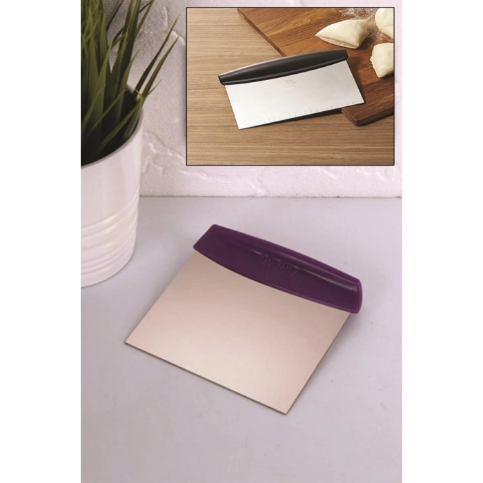 TUFEYO Çelik Hamur Kesici Kazıyıcı Pasta Kek Dekorasyon Spatula Aleti