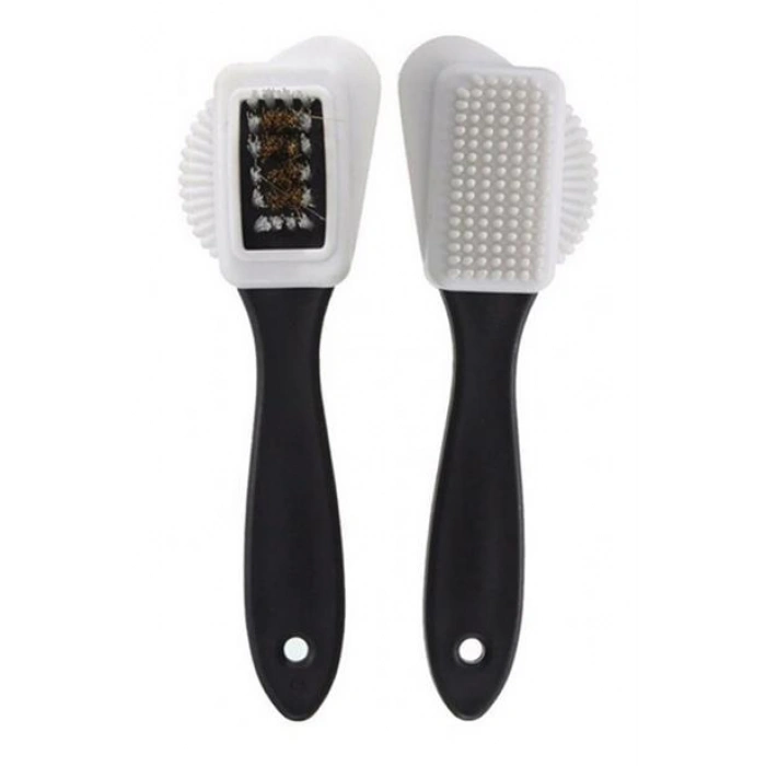 TUFEYO Çift Taraflı Pratik Taşınabilir Süet Nubuk Deri Çizme Bot Ayakkabı Temizleme Bakım Fırçası