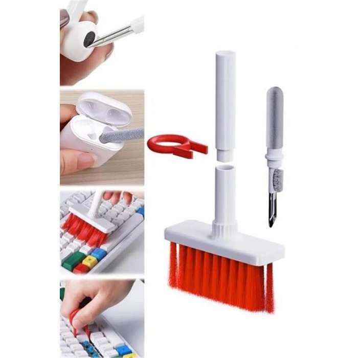 TUFEYO Çok Amaçlı Kırmızı Hassas Fırça Başlıklı  Bilgisayar Laptop Temizleme Fırçası
