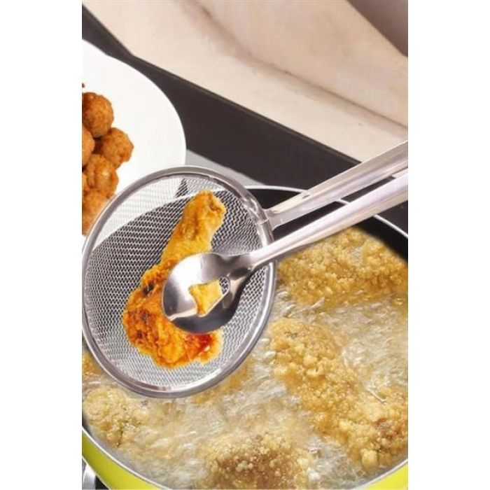 TUFEYO Çok Amaçlı Süzgeçli Paslanmaz Metal Haşlama Ve Kızartma Maşası