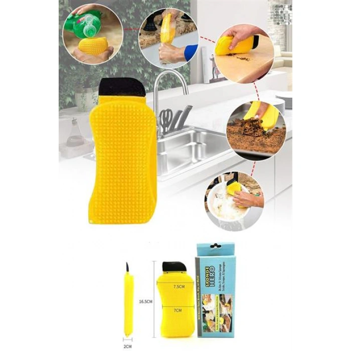 TUFEYO Çok Fonksiyonlu Deterjan Hazneli Pratik Bulaşık Yıkama Fırçası