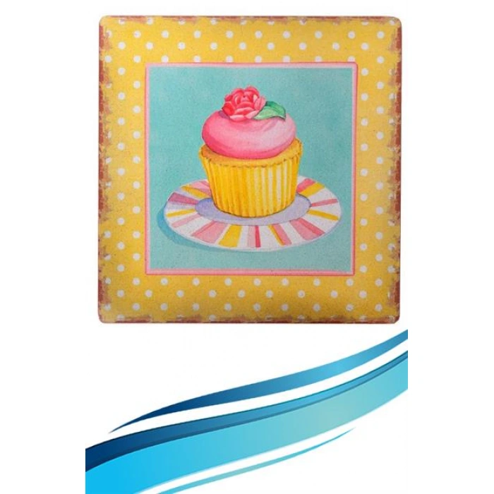 TUFEYO Decotown Duvar Panosu 40*40 Cup Cake Muffin Motifli Duvar Süsü