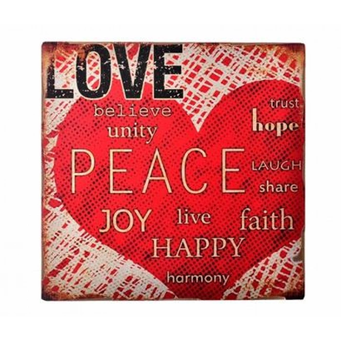 TUFEYO Decotown Kalpli Ahşap Duvar Panosu 40*40 Hediyelik Duvar Süsü