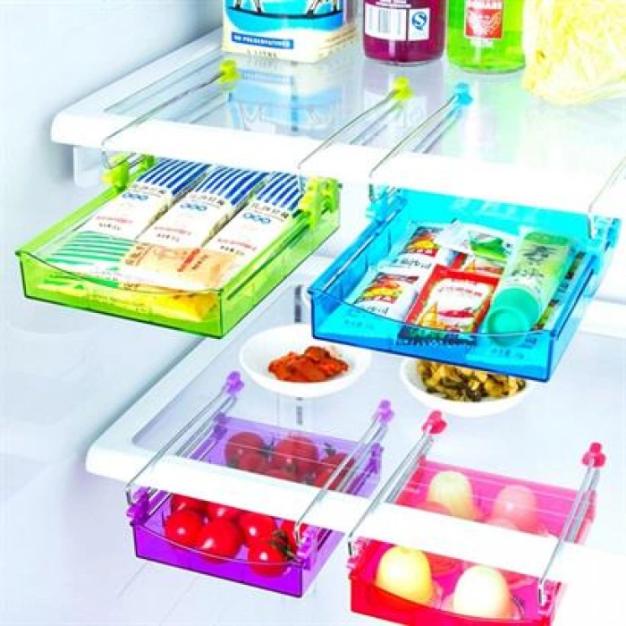 TUFEYO Dekoratif Çok Amaçlı Raf Buzdolabı Masa Altı Portatif Mutfak Rafı