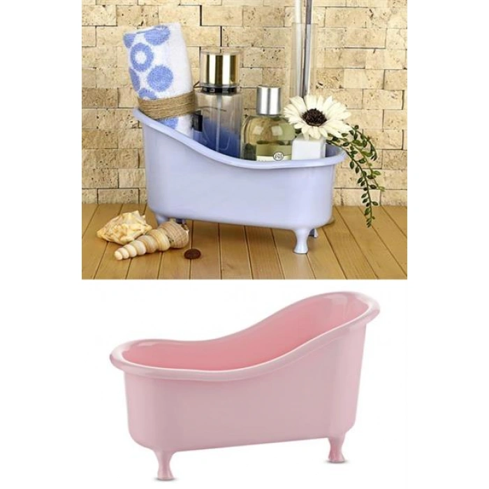 TUFEYO Dekoratif Mini Küvet Şeklinde Çok Amaçlı  Banyo Düzenleyici Sepet