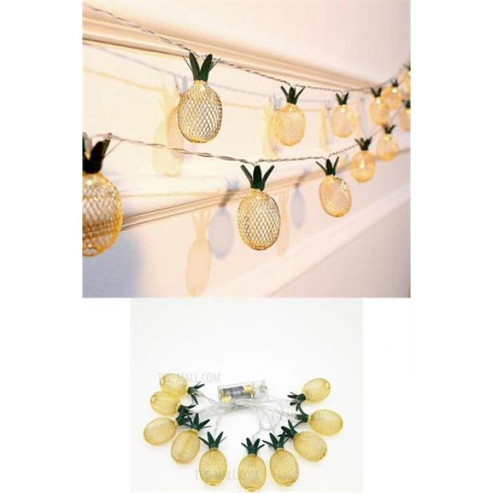 TUFEYO Dekoratif Pilli Pineapple Ananas Pilli Şerit Led Işık (1 Metre)