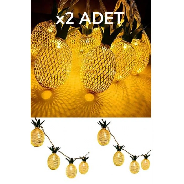 TUFEYO Dekoratif Pilli Pineapple Ananas Pilli Şerit Led Işık (1 Metre)