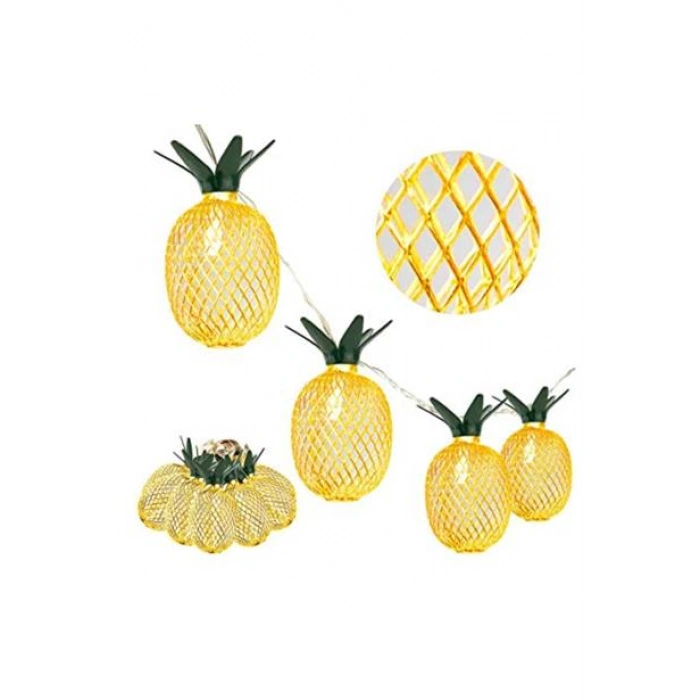 TUFEYO Dekoratif Pilli Pineapple Ananas Pilli Şerit Led Işık (1 Metre)