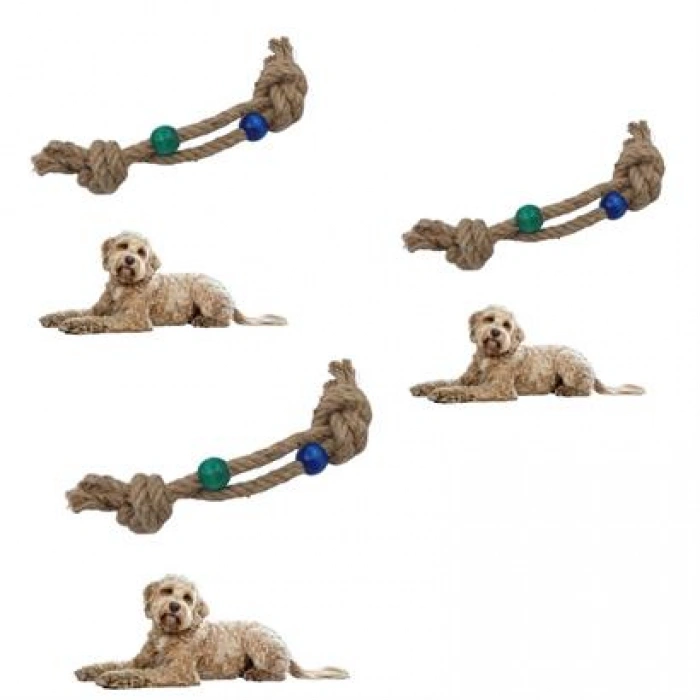 TUFEYO Diş Kaşıma İpi Köpek Oyuncağı Diş Güçlendirme Temizleme İpi Köpek Oyun Halatı