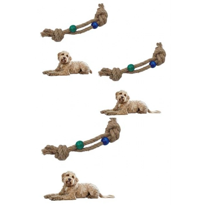 TUFEYO Diş Kaşıma İpi Köpek Oyuncağı Diş Güçlendirme Temizleme İpi Köpek Oyun Halatı