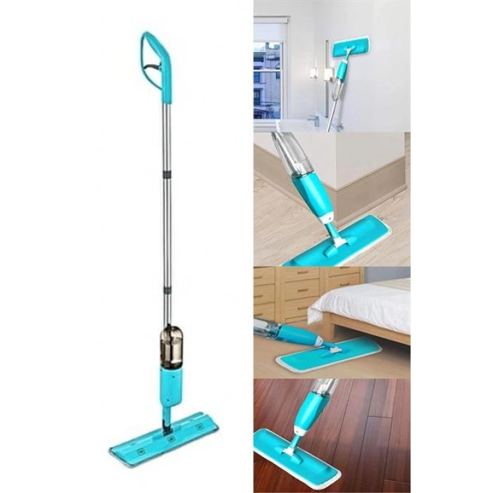 TUFEYO Döner Başlıklı Spreyli Mop Parke Ahşap Fayans Temizleyici Su Hazneli Sihirli Paspas