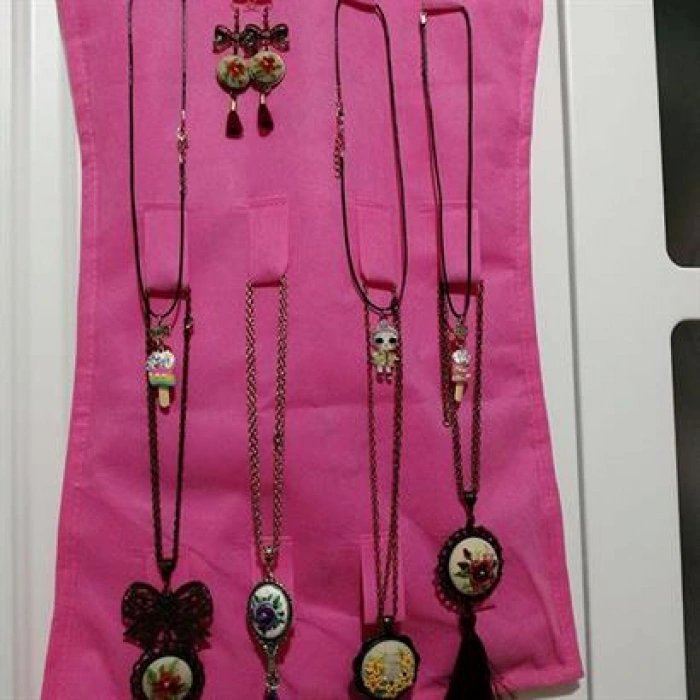 TUFEYO Elbise Şeklinde Takı Organizeri - Pembe