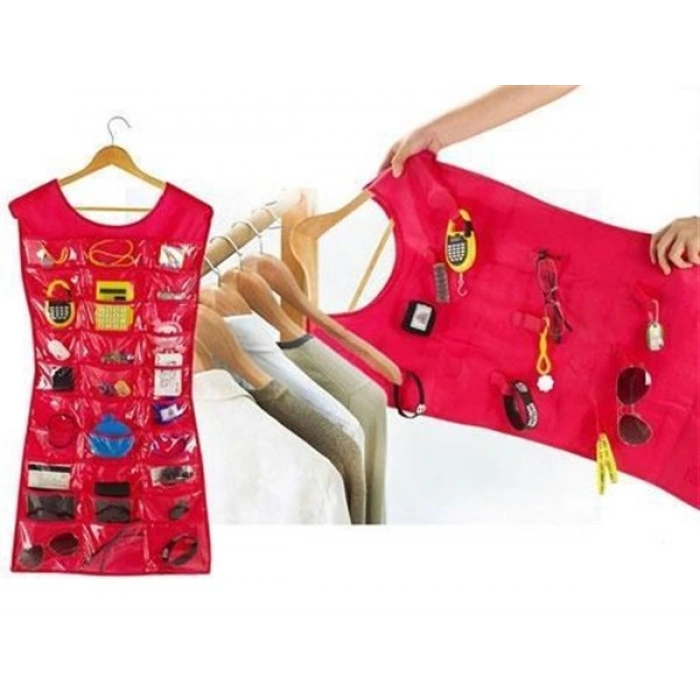 TUFEYO Elbise Şeklinde Takı Organizeri - Pembe