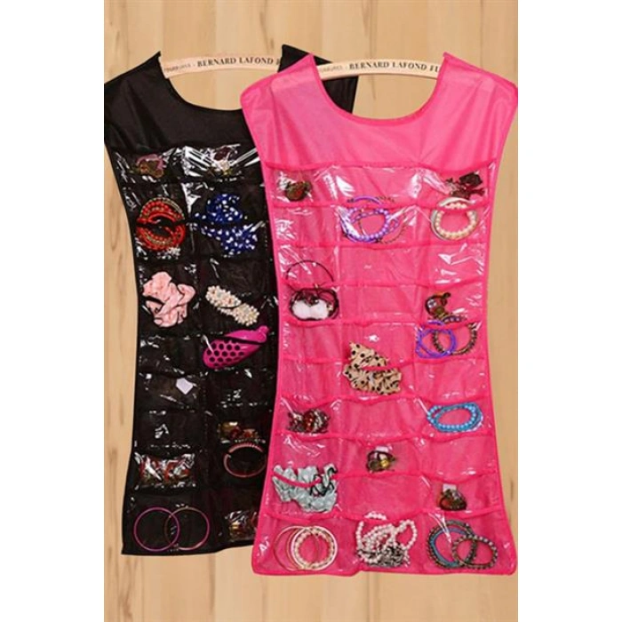 TUFEYO Elbise Şeklinde Takı Organizeri - Pembe