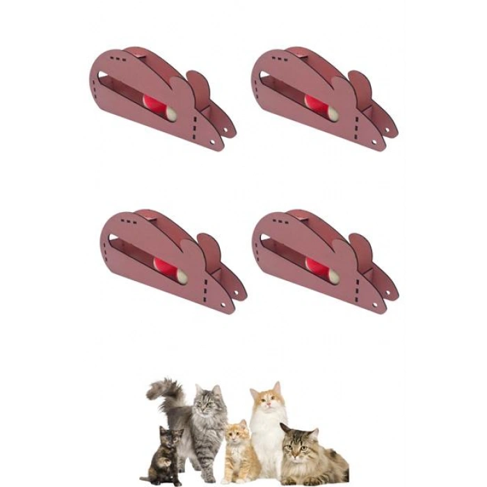 TUFEYO  Fare Kedi Oyunu Ahşap 2 Toplu Kedi Oyuncağı Tahta Kedi Oyunu Tahta Fare Ve Toplu Oyuncak