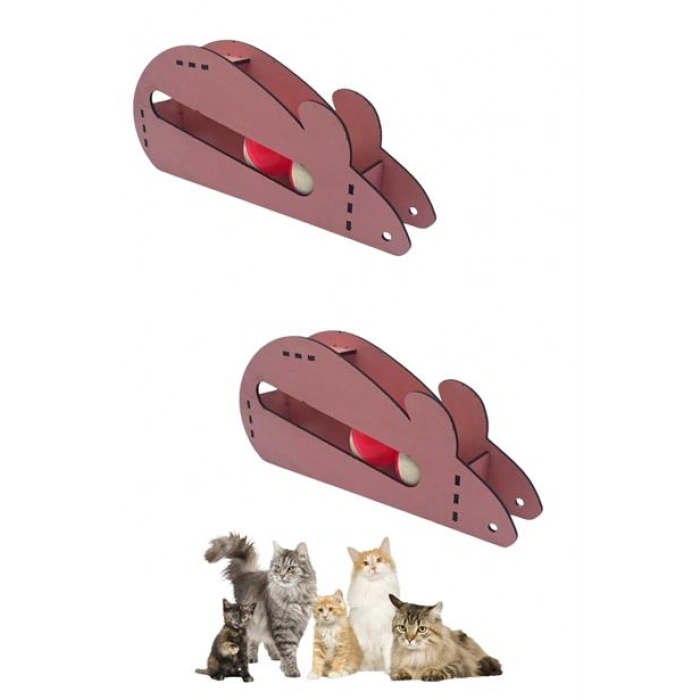 TUFEYO  Fare Kedi Oyunu Ahşap 2 Toplu Kedi Oyuncağı Tahta Kedi Oyunu Tahta Fare Ve Toplu Oyuncak