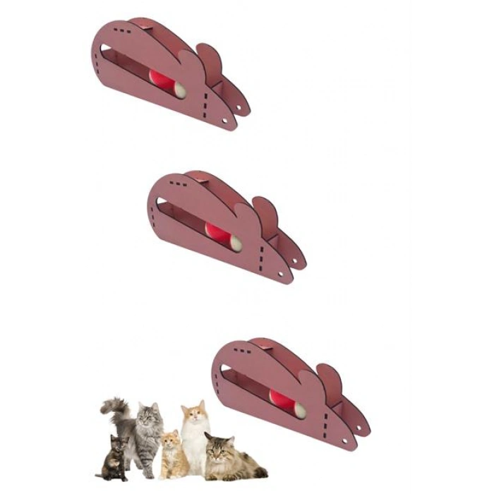 TUFEYO  Fare Kedi Oyunu Ahşap 2 Toplu Kedi Oyuncağı Tahta Kedi Oyunu Tahta Fare Ve Toplu Oyuncak