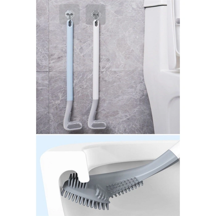 TUFEYO Golf Tasarımlı Silikon WC Klozet Mutfak Temizlik Fırçası Kanca Hediyeli