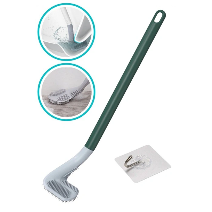 TUFEYO Golf Tasarımlı Silikon WC Klozet Mutfak Temizlik Fırçası Kanca Hediyeli